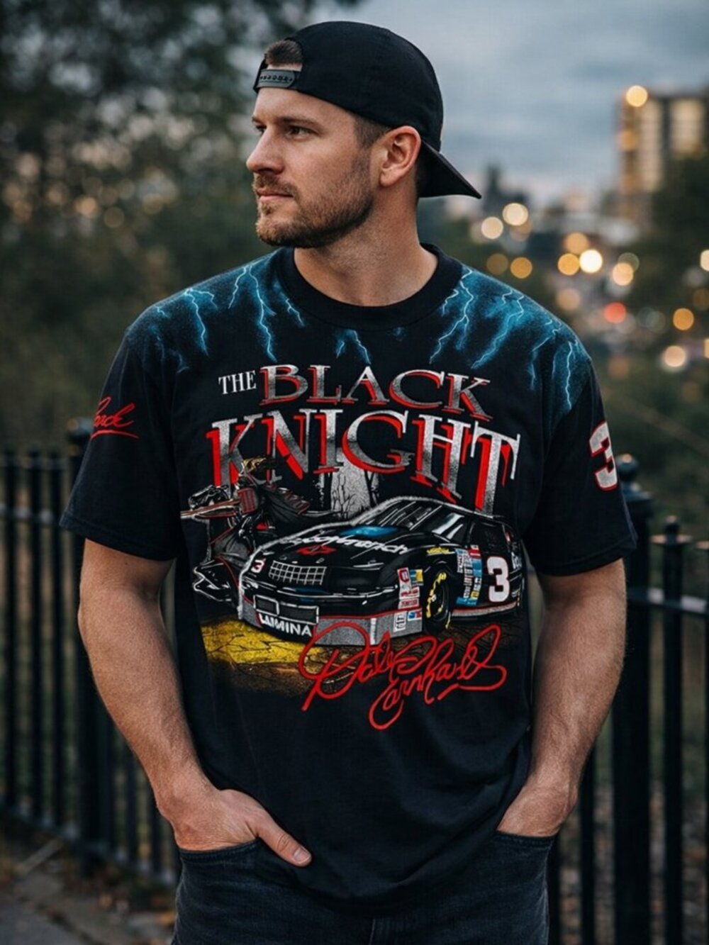 True Vintage Dale Earnhardt “Black Knight” Tee – 90s USA – Preferred Sportswear